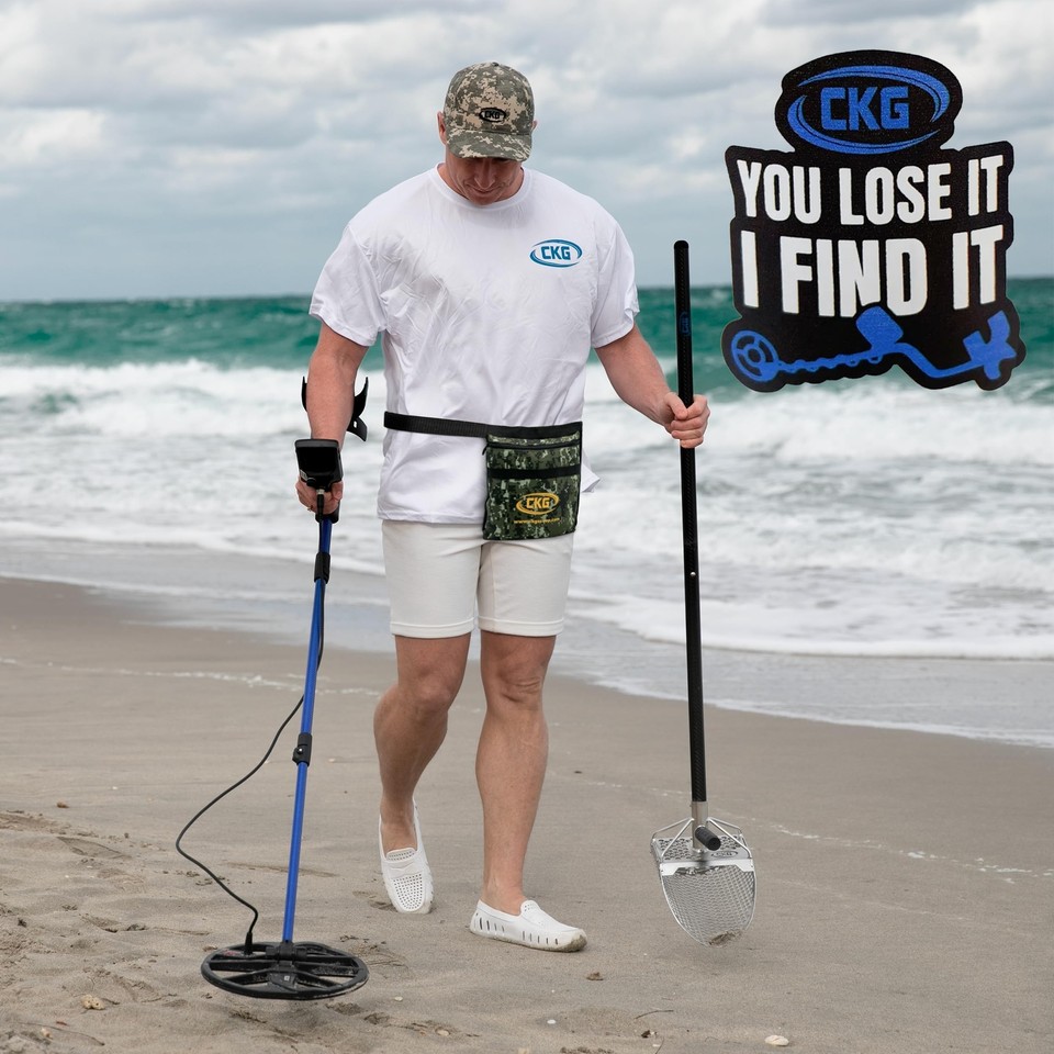 CKG Sand Scoops for Beach Metal Detecting Stainless Steel Beach Metal