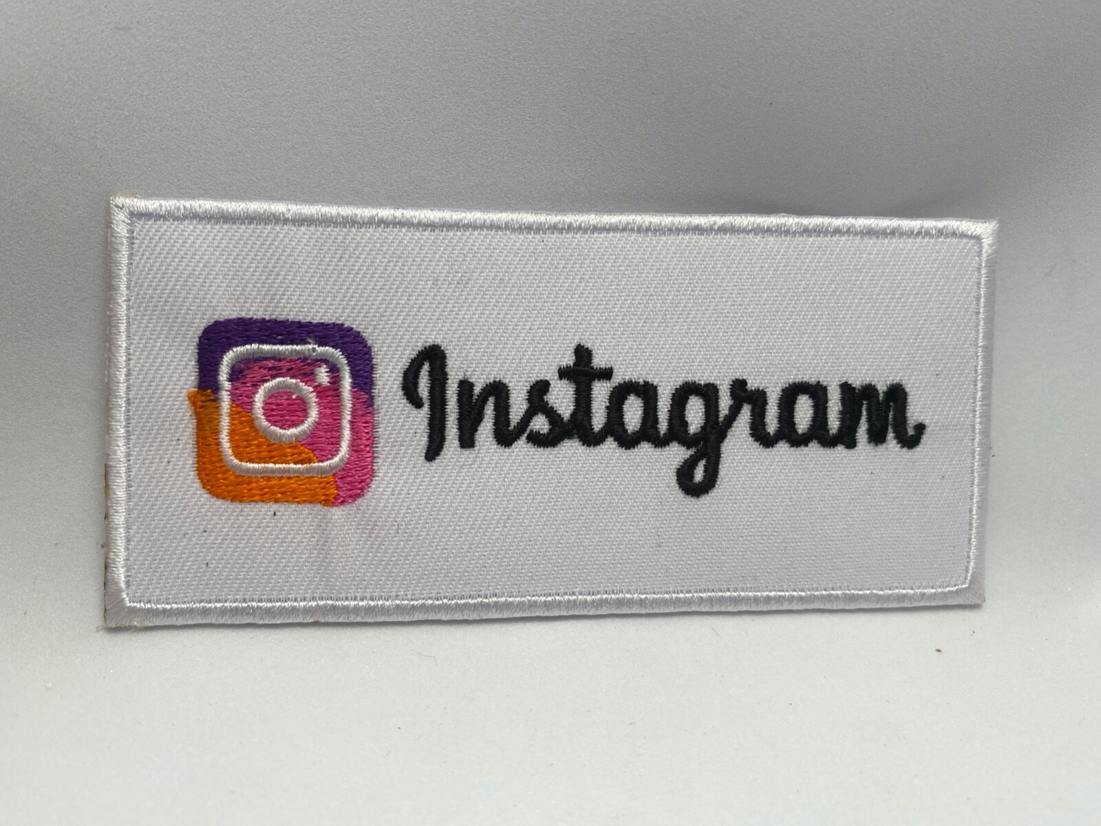 INSTAGRAM NEW EMBROIDERED IRON ON ON NAME PATCH  TAG 2 X 4-1/2