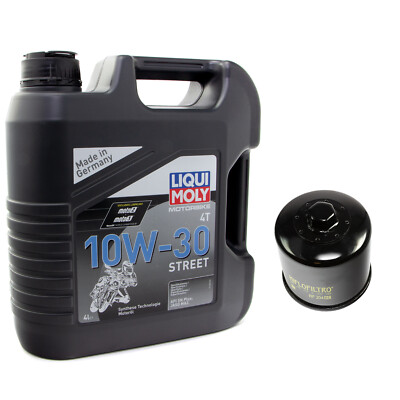 4 Liter 10W30 Motoröl Set High Performance Ölfilter HF204RC für Honda VFR NT GL