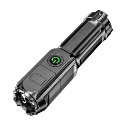 LED portable rechargeable flashlight Hight-Light Long Distance battery display