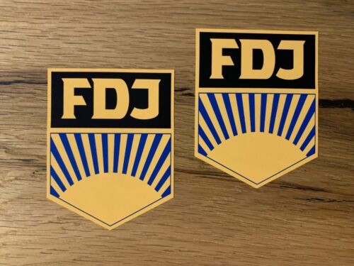 2x GDR FDJ stickers for vintage car vintage car eastern tuning moped 1:50 #711 - Picture 1 of 1