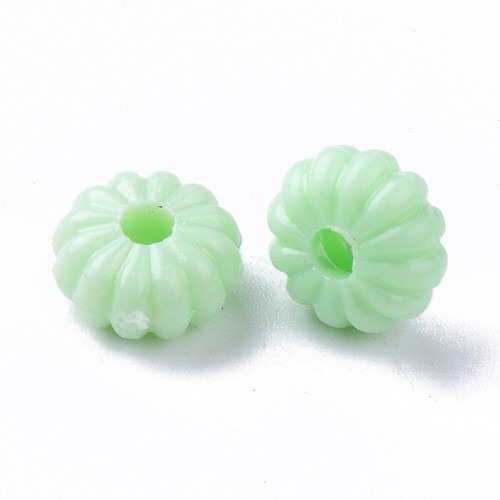 125 Rondelle Pumpkin Beads Plastic Acrylic Spacer Mixed Color 8x4mm 1005 - Picture 3 of 3