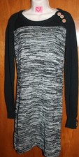 ROXY Jrs. Large SWEATER DRESS (black/gray w/ long sleeves) EUC