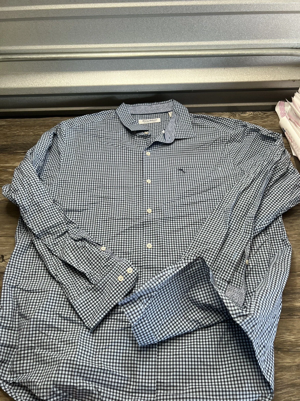 Tommy Bahama Newport Coast Mens XL Blue Button Up Shirt Long Sleeve