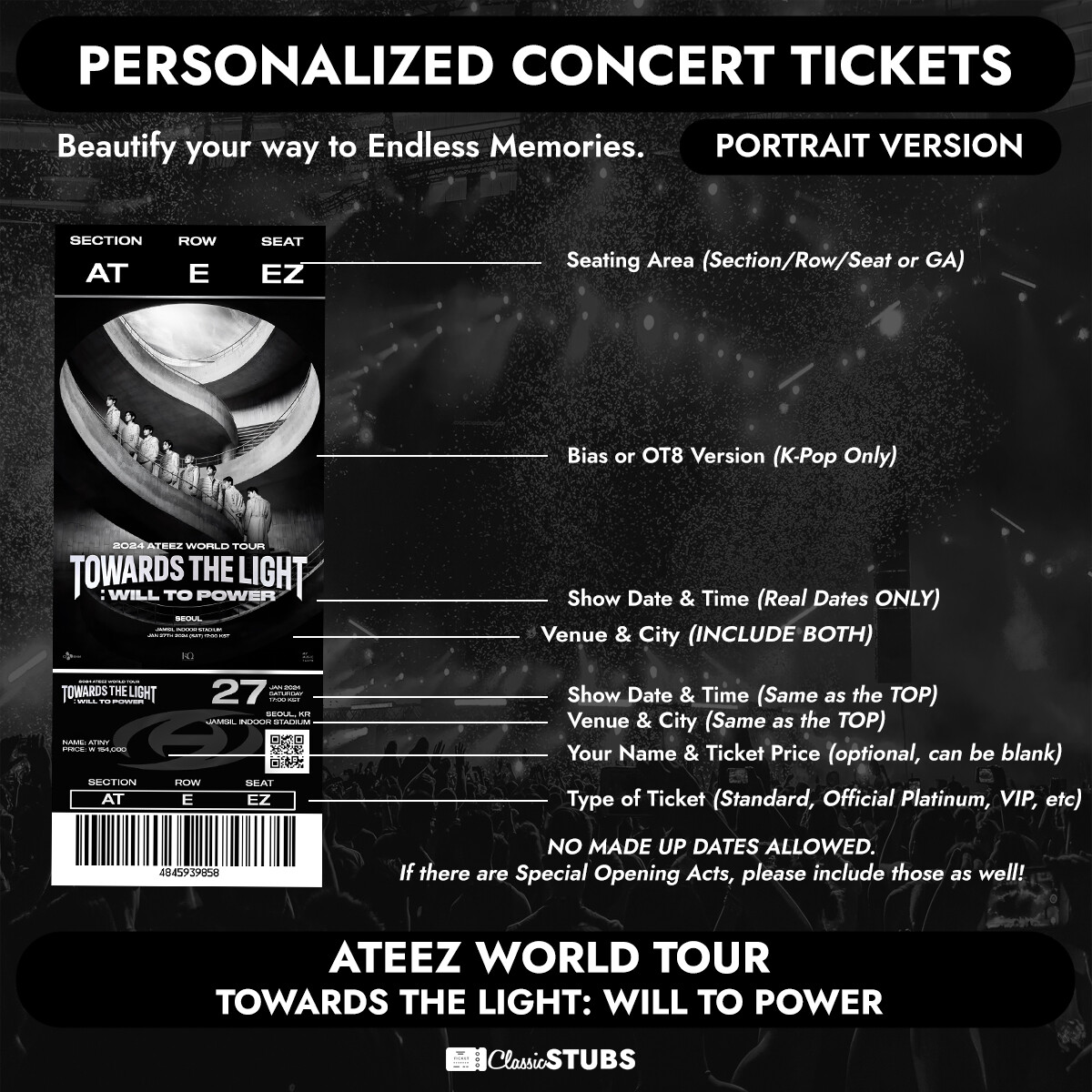 K-POP・アジア 2024 ATEEZ WORLD TOUR TOWARDS THE LIGHT 2024 ATEEZ WORLD TOUR [TOWARDS THE LIGHT : WILL TO POWER] IN