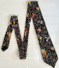 Looney Tunes Paisley Necktie Yosemite Sam/Taz/Bugs/Tweety/Sylvester Vintage 1994
