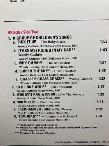 WOODY GUTHRIE “The Greatest Songs Of...” Vinyl 2xLP 1972 Vanguard VSD-35/36 - Picture 16 of 24