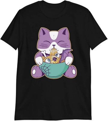 Halloween Cat Eating Ramen T-shirt