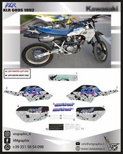 KLR 600S 1992 ARGENTO ADESIVI ADHESIVES GRAFICHE STICKERS DECALS