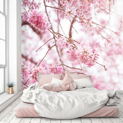 3D Pink Flower Branch 34239NA Wallpaper Wall Murals Removable Wallpaper Fay