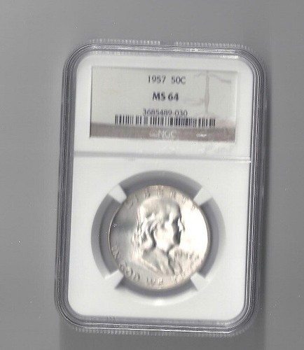 1957 Franklin Half dollar NGC MS 64