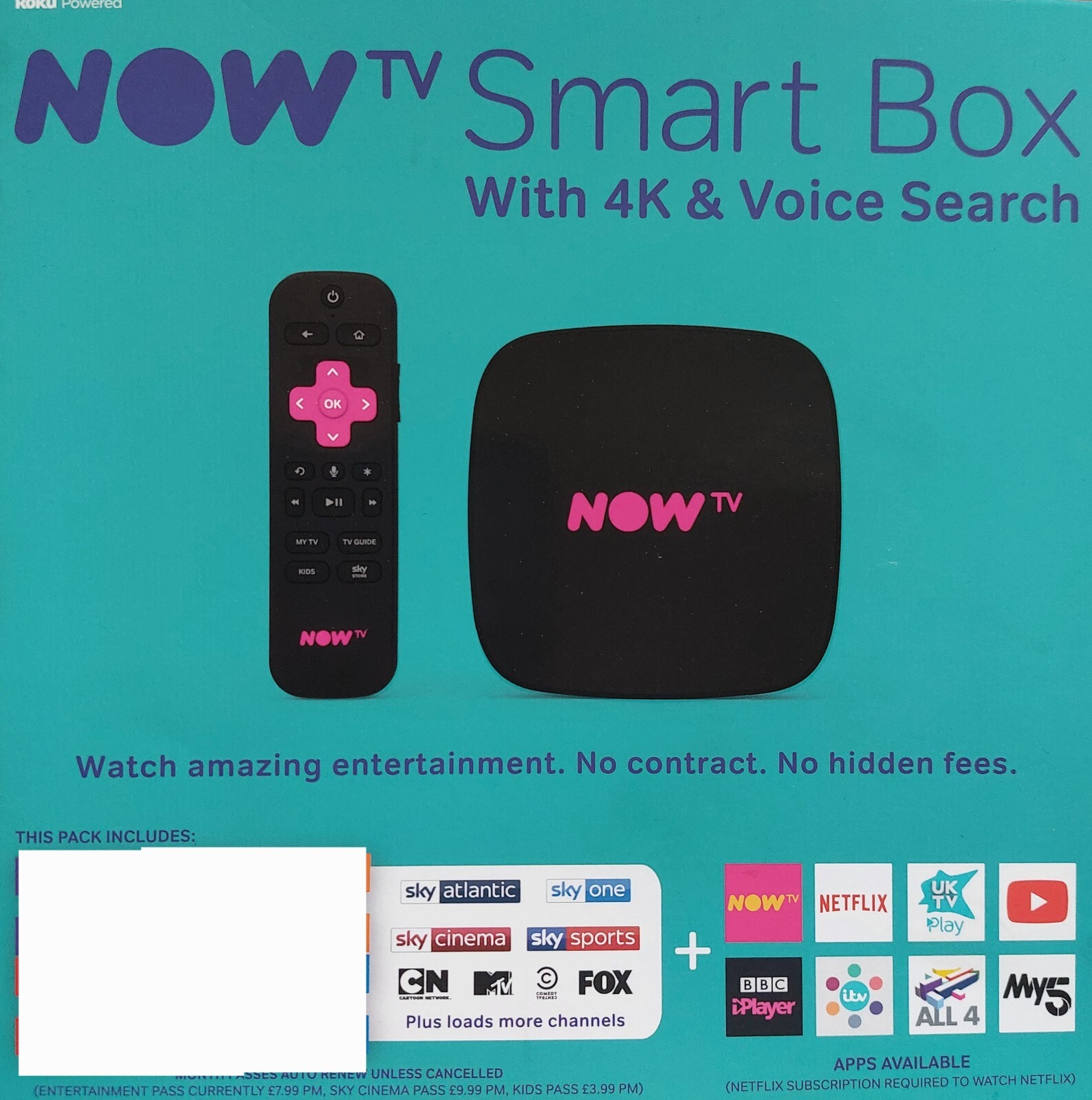 NOW TV Smart Box with 4 NOW TV Passes Black for sale online eBay
