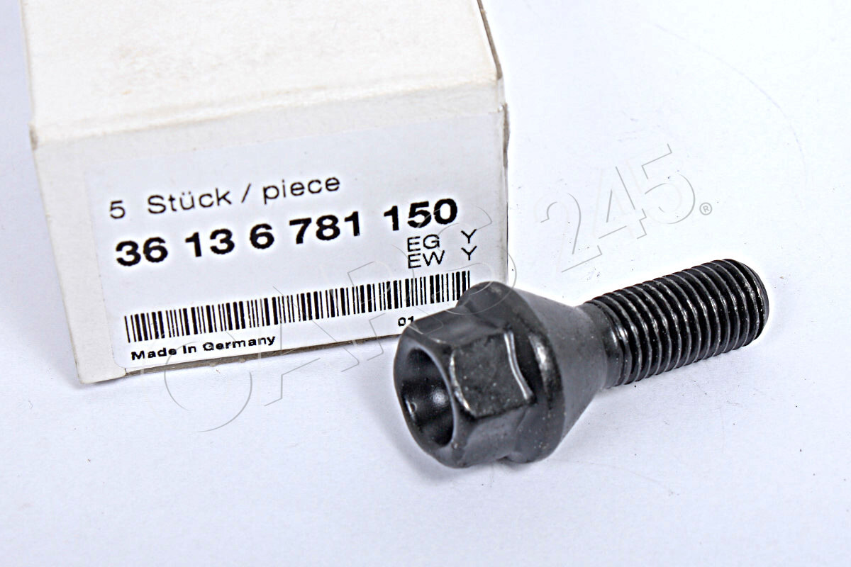 Genuine 1pcs M12x1.5x26mm Black Wheel Lug Bolt Nut BMW E53 X1 E84 E81