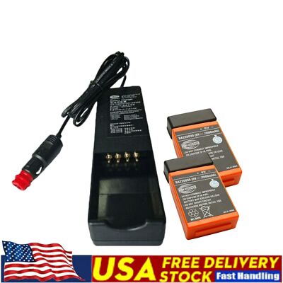 2x BA225030 6V 2500MAH Battery+24V QA109600 Battery Charger For HBC Crane Remote