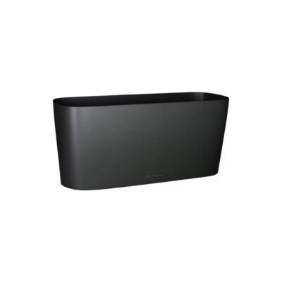 LECHUZA Pflanzgefäß DELTA 20 anthrazit metallic matt All-in-One Fensterbankgefäß