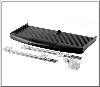 Black or Grey UNDER DESK KEYBOARD TRAY SHELF BALL BEARING SLIDING DRAWER