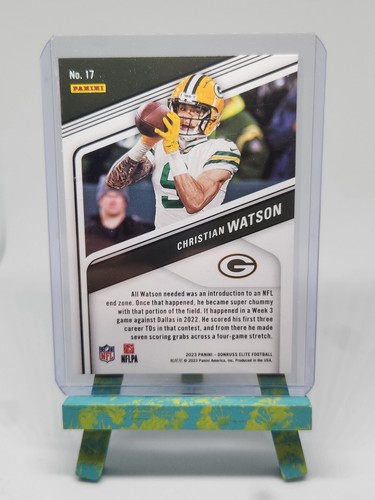 2023 Donruss Elite - Orange # 17 Christian Watson SP /399 ~ Green Bay Packers - Picture 2 of 2