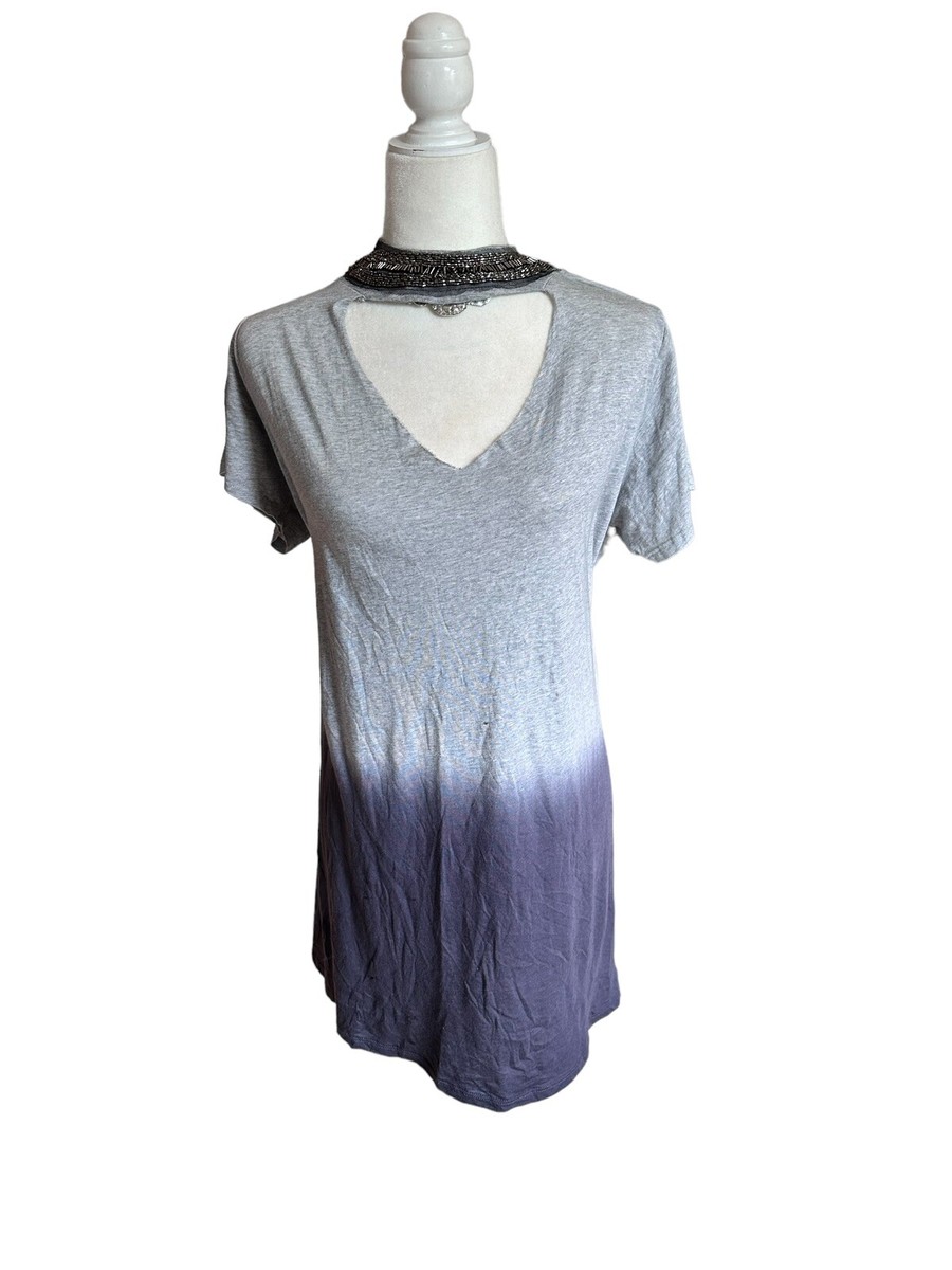 Vintage Havana Beaded Choker Ombr T-Shirt Dress Size Large | eBay Vintage Havana Beaded Choker Ombr T-Shirt Dress Size Large | eBay
