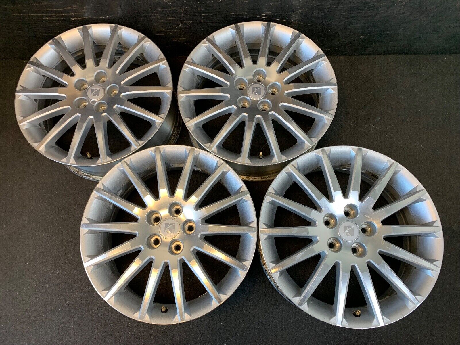 (4) Saturn Aura Original Wheels Rims + Caps 18" TPMS 9596046 Hol.7048