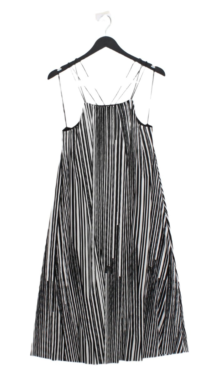 Warehouse Women's Midi Dress UK 12 Black 100% Polyester A-Line