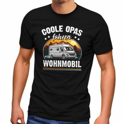 Herren T-Shirt Camping coole Opas fahren Wohnmobil Geschenk für Großvater