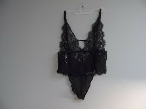 Adore Me Women's Lingerie Lace Mesh See Through Bodysuit 07252 Black Small - Picture 2 of 3