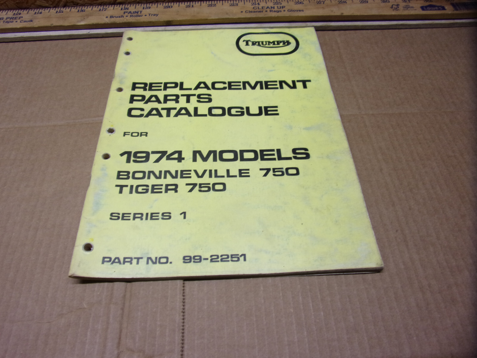 Triumph Replacement Parts Catalogue 74 Bonneville 750 Tiger 750 Series