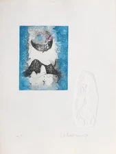 Lebadang (aka Hoi), Volcano Moon, Etching with Relief, signed and numbered in pe