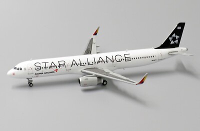 JC Wings A321 Asiana Airlines Star Alliance AEROPLANE 1:400 mit Antenne