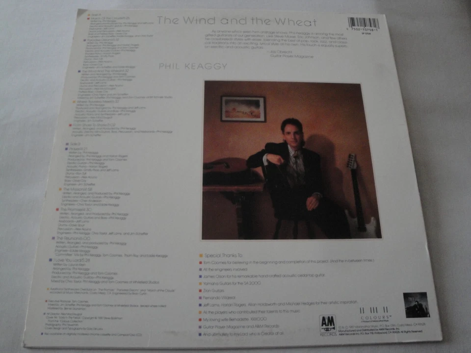The Wind and the Wheat PHIL KEAGGY VINYL LP ALBUM 1987 A & M RECORDS - Image 2 of 2