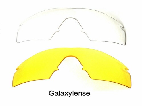 Galaxy Replacement Lenses Oakley M Frame Strike Sunglasses Yellow/Clear 2 Pairs - 第 1/7 張圖片