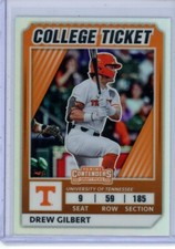 2022 Panini Elite Extra Edition College Tickets Optic Holo Drew Gilbert #20