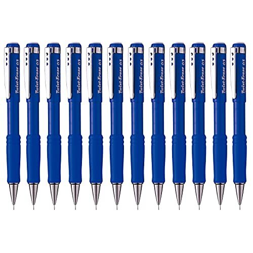 Pentel Twist-Erase III Mechanical Pencil 0.5mm Blue Barrel 12 Pack (QE515C) 