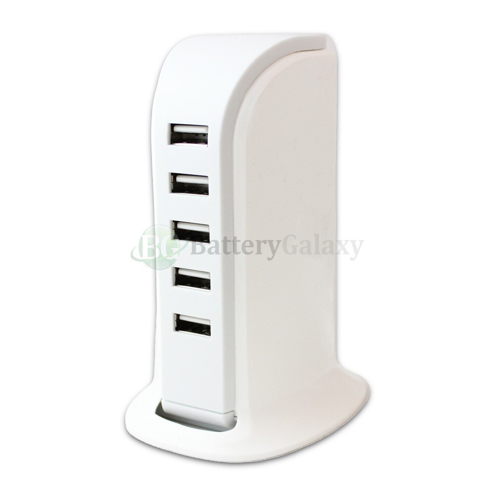 5-Port Fast Charging USB Hub Wall Charger with US Plug  