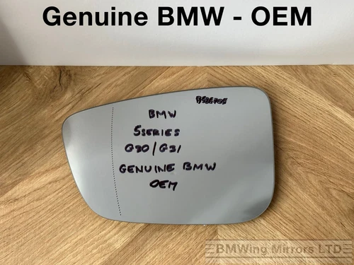BMW 5 6 7 SERIES G30 G31 G32 G11 LEFT PASSENGER / GENUINE BMW OEM MIRROR GLASS