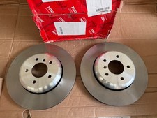 Image of Fits BMW 5 6 Series E60 E61 Rear Vented Brake Discs Pair 345mm TRW DF6624S