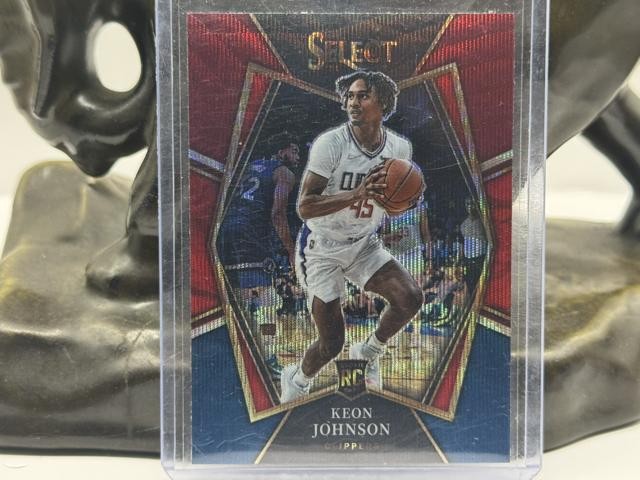 2021-22 Panini Select #115 Keon Johnson Tri-Color Prizms