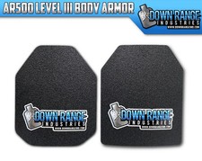 AR500 Level III Body Armor Plate Set 10x12 Cu...
