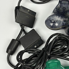 Sony PlayStation 2 PS2 DUALSHOCK 2 Controllers Emerald Green & Clear Smoke Gray 