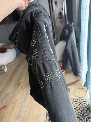 Supreme Paisley Studded Work Jacket FW23 Black Size Large Zip Up