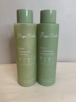 Rizos Curls Biotin Shampoo & Conditioner Set - 296ml/10oz