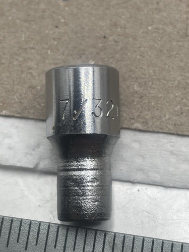 THORSEN 6 POINT 7/32" SHORT SOCKET 1/4" DRIVE # 7M - Picture 3 of 6