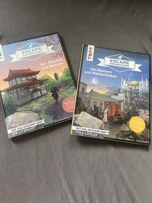 2x TOPP Escape Adventures Escape Room Rätselspiel: Drachen & Samurai, Basare