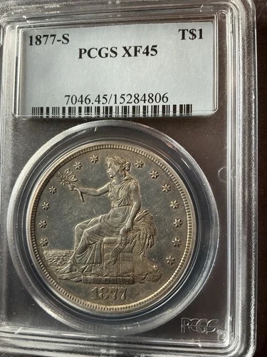 1877 S Trade Dollar PCGS XF 45