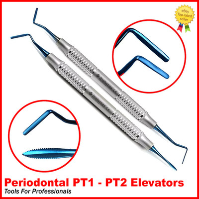 Serrated Periotome PT1 PT2 Set Dental Implant Tooth Atraumatic Extraction Scaler