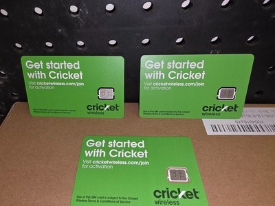 Cricket Wireless SIM Card Brand New Triple Cut Activation SIM Card SIM Only