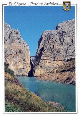 AK El Chorro Ardales Park Felsen Gelände geologische Formation Störung AA15064