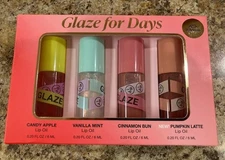 INNBEAUTY PROJECT Glaze For Days Lip Oil Kit Limited Edition NEW 4-Piece Lip Oil