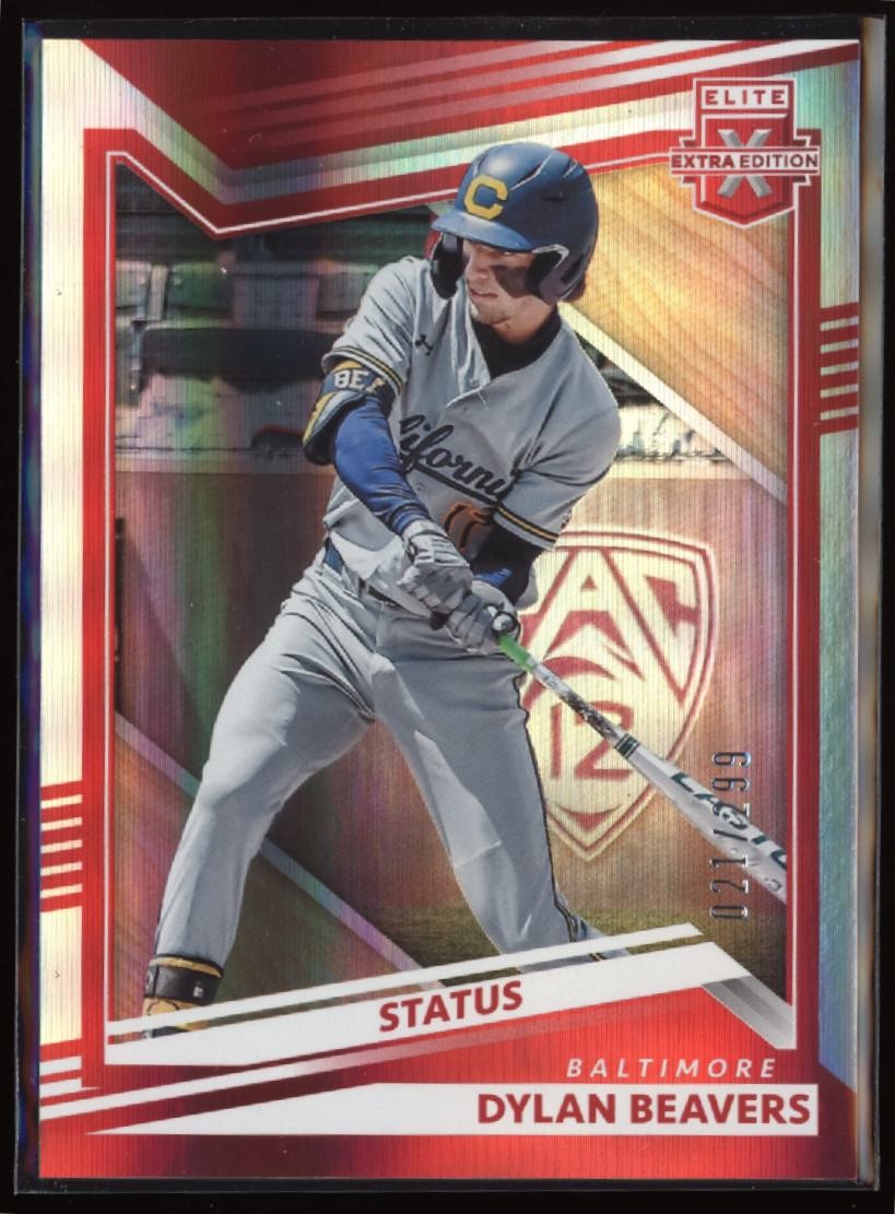 2022 Dylan Beavers Elite Status Red RC 21/299 #33 (J1166) $7 MAX SHIP