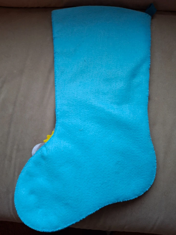 Felt Christmas Stocking Design Father Christmas & Reindeers New 16" long - Image 2 of 2